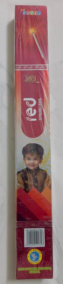 30 Cm Red Sparklers (5 Pcs) - image 2